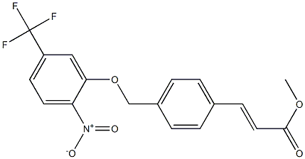 3-[4-(2-Nitro-5-trifluoromethyl-phenoxymethyl)-phenyl]-acrylic acid methyl ester Structure