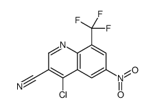 4-Chloro-6-nitro-8-(trifluoromethyl)-3-quinolinecarbonitrile Structure