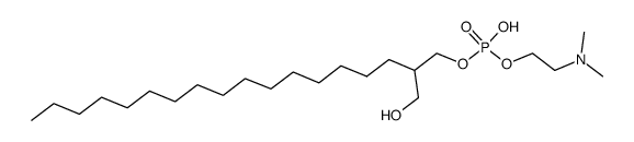 Phosphoric acid 2-dimethylamino-ethyl ester 2-hydroxymethyl-octadecyl ester结构式
