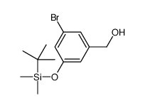 [3-bromo-5-[tert-butyl(dimethyl)silyl]oxyphenyl]methanol结构式
