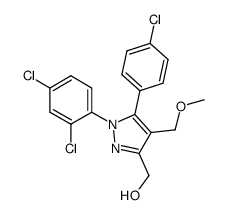 5-((4-chlorophenyl)-1-(2,4-dichlorophenyl)-4-methoxymethyl-1H-pyrazol-3-yl)methanol Structure
