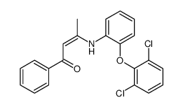 3-[2-(2,6-dichlorophenoxy)anilino]-1-phenylbut-2-en-1-one Structure