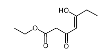 5-hydroxy-3-oxo-hept-4-enoic acid ethyl ester Structure