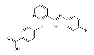 4-[3-[(4-fluorophenyl)carbamoyl]pyridin-2-yl]oxybenzoic acid Structure