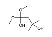 1,1-dimethoxy-3-methylbutane-1,3-diol结构式