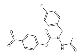 4-nitrophenyl N2-acetyl-N1-(4-fluorobenzyl)carbazate Structure