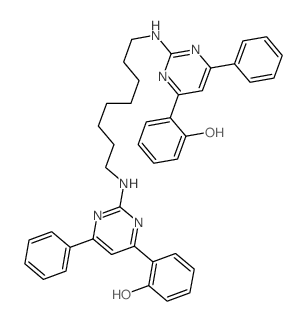 Phenol,2,2'-[1,8-octanediylbis[imino(6-phenyl-2,4-pyrimidinediyl)]]bis- (9CI) Structure