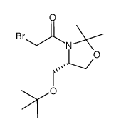 (S)-2-bromo-1-(4-(tert-butoxymethyl)-2,2-dimethyloxazolidin-3-yl)ethan-1-one Structure