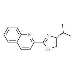 (R)-4-异丙基-2-(喹啉-2-基)-4,5-二氢噁唑结构式