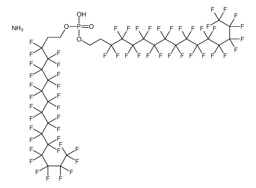 ammonium bis[3,3,4,4,5,5,6,6,7,7,8,8,9,9,10,10,11,11,12,12,13,13,14,14,15,15,16,16,16-nonacosafluorohexadecyl] phosphate结构式