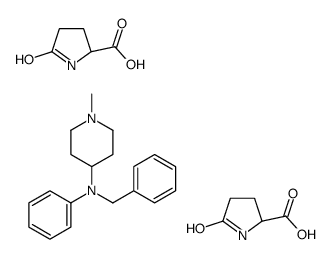 5-oxo-L-proline, compound with N-benzyl-1-methyl-N-phenylpiperidin-4-amine (2:1) structure