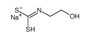 sodium (2-hydroxyethyl)dithiocarbamate Structure