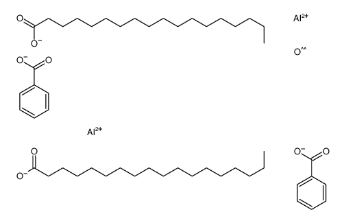 bis(benzoato-O)bis(octadecanoato-O)-μ-oxodialuminium Structure