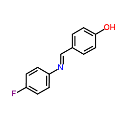 (E)-4-(((4-氟苯基)亚氨基)甲基)苯酚结构式