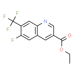 6-FLUORO-7-TRIFLUOROMETHYL-QUINOLINE-3-CARBOXYLIC ACID ETHYL ESTER structure
