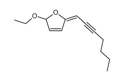 E-1-(5-methyl-5-ethoxy-2,5-dihydrofuran-2-ylidene)-2-heptyne结构式
