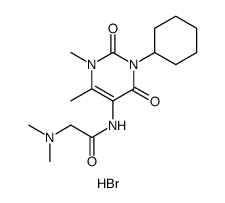 Acetamide, N-(3-cyclohexyl-1,2,3,4-tetrahydro-1,6-dimethyl-2,4-dioxo-5-pyrimidinyl)-2-(dimethylamino)-, hydrobromide结构式