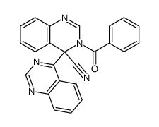 3-benzoyl-3,4-dihydro-4-(4-quinazolinyl)-4-quinazolinecarbonitrile结构式