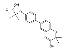 2-[4-[4-(2-carboxypropan-2-yloxy)phenyl]phenoxy]-2-methylpropanoic acid Structure