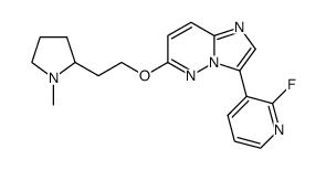 3-(2-fluoro-pyridin-3-yl)-6-[2-(1-methyl-pyrrolidin-2-yl)-ethoxy]-imidazo[1,2-b]pyridazine Structure