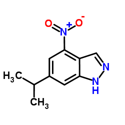 6-Isopropyl-4-nitro-1H-indazole结构式