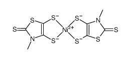 [Ni(N-methyl-1,3-thiazoline-2-thione-4,5-dithiolate)2](2-)结构式