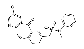 1-(3-chloro-5-oxo-5H-benzo[4,5]cyclohepta[1,2-b]pyridin-7-yl)-N-methyl-N-phenylmethanesulfonamide结构式