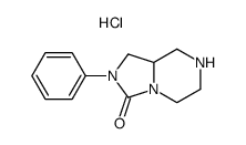 2-phenylhexahydroimidazo[1,5-a]pyrazin-3(2H)-one hydrochloride结构式