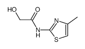 2-hydroxy-N-(4-methyl-1,3-thiazol-2-yl)acetamide结构式