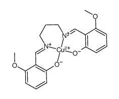 [N,N'-bis(2-hydroxy-6-methoxybenzylidene)propane-1,3-diamine]copper(II)结构式