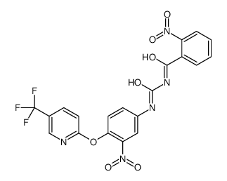 2-nitro-N-[[3-nitro-4-[5-(trifluoromethyl)pyridin-2-yl]oxyphenyl]carbamoyl]benzamide结构式