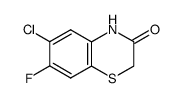 6-chloro-7-fluoro-3-oxo-3,4-dihydro-2H-1,4-benzothiazine结构式