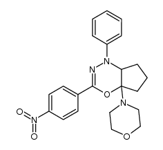 4a-morpholino-3-(4-nitrophenyl)-1-phenyl-1,4a,5,6,7,7a-hexahydrocyclopenta[e][1,3,4]oxadiazine Structure