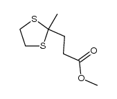 methyl 2-methyl-1,3-dithiolane-2-propanoate结构式