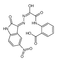 2-[[[(5-nitro-2-oxo-indol-3-yl)amino]carbamoylformyl]amino]benzoic acid Structure