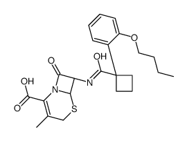 (6R,7R)-7-[[1-(2-butoxyphenyl)cyclobutanecarbonyl]amino]-3-methyl-8-oxo-5-thia-1-azabicyclo[4.2.0]oct-2-ene-2-carboxylic acid结构式
