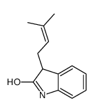 3-(3-methylbut-2-enyl)-1,3-dihydroindol-2-one结构式