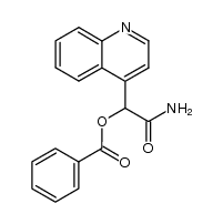 benzoyloxy-[4]quinolyl-acetic acid amide结构式