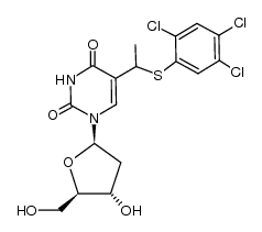 2'-deoxy-5-[1-(2,4,5-trichlorophenylthio)ethyl]uridine结构式