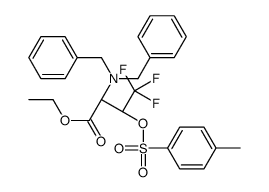 (2S,3S)-2-(二苄基氨基)-4,4,4-三氟-3-(甲苯磺酰氧基)丁酸乙酯结构式