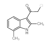 2-Chloro-1-(2,7-dimethyl-1H-indol-3-yl)ethanone结构式