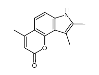 4,8,9-trimethyl-2H,7H-pyrano[2,3-e]indol-2-one结构式