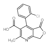 4-(2-chlorophenyl)-2-methyl-5-oxo-7H-furo[3,4-b]pyridine-3-carboxylic acid Structure