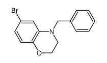 6-bromo-4-(phenylmethyl)-3,4-dihydro-2H-1,4-benzoxazine结构式