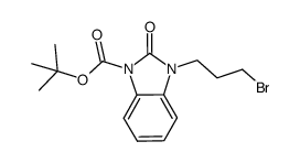 3-(3-Bromopropyl)-2,3-dihydro-2-oxo-1H-benzimidazole-1-carboxylic Acid 1,1-Dimethylethyl Ester结构式