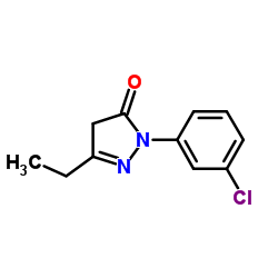 2-(3-Chlorophenyl)-5-ethyl-2,4-dihydro-3H-pyrazol-3-one Structure