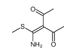 3-[amino(methylsulfanyl)methylidene]pentane-2,4-dione Structure