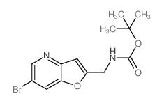 (6-溴呋喃并[3,2-b]吡啶-2-基)-甲基氨基甲酸叔丁酯结构式