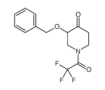 3-(benzyloxy)-1-(2,2,2-trifluoroacetyl)piperidin-4-one结构式