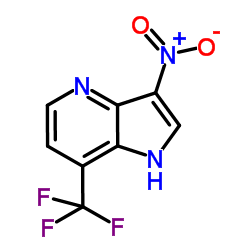 3-Nitro-7-(trifluoromethyl)-1H-pyrrolo[3,2-b]pyridine结构式
